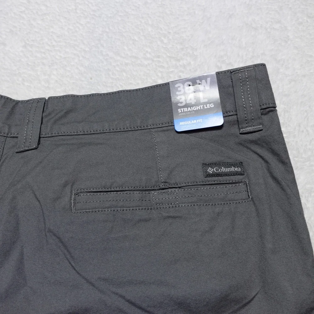 Columbia Flex ROC Pant Mens 38x34 Gray Straight Leg Regular Fit Omni-Shade